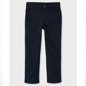 NWT The Children’s Place Chino Uniform Pants Adjustable Waist Navy Blue Size 6